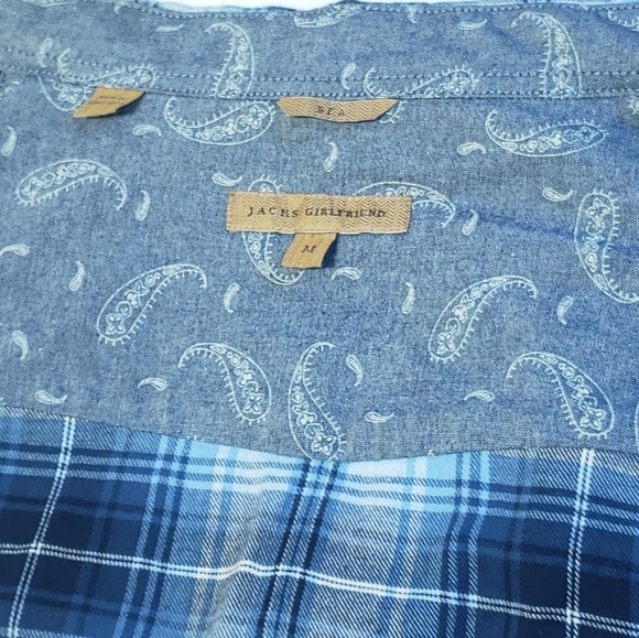 Jach's Girlfriend Long Sleeved Flannel Shirt-Blue Size Medium - Picture 7 of 10